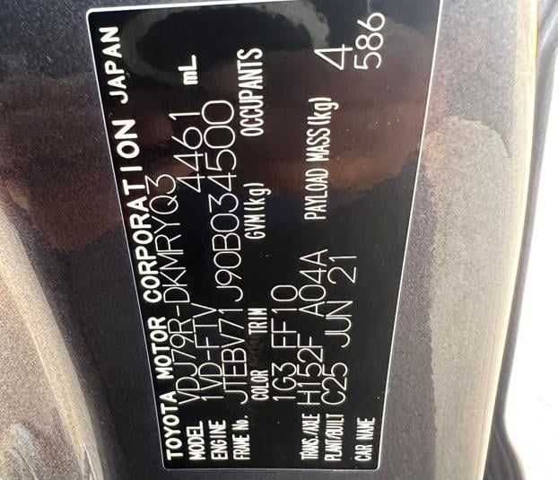 2021 Toyota Land Cruiser 4.5L Diesel 4WD